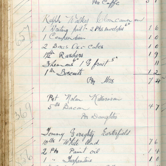 Shop Ledger 1936