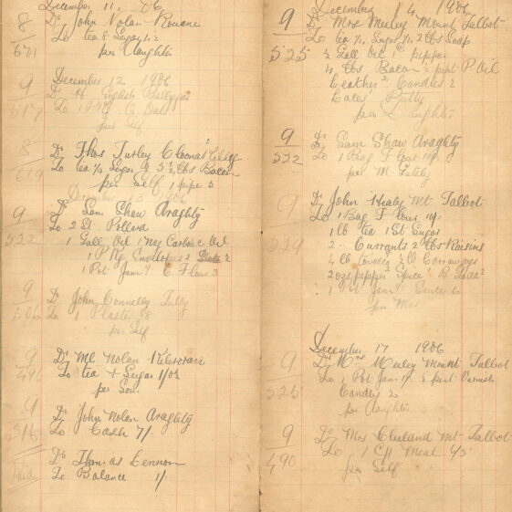 Shop Ledger 1907