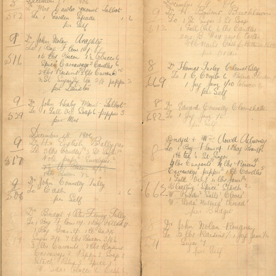 Shop ledger 1906