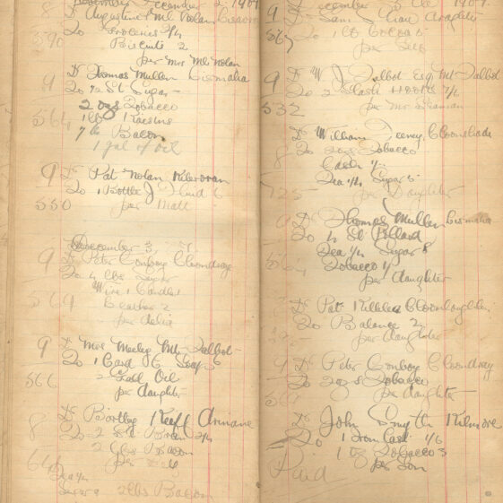 Shop Ledger 1907