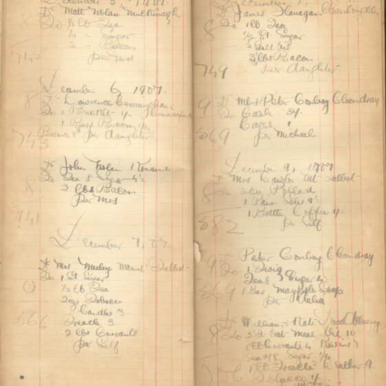 Shop Ledger 1907