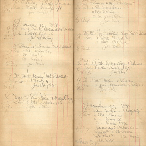 Shop Ledger 1907