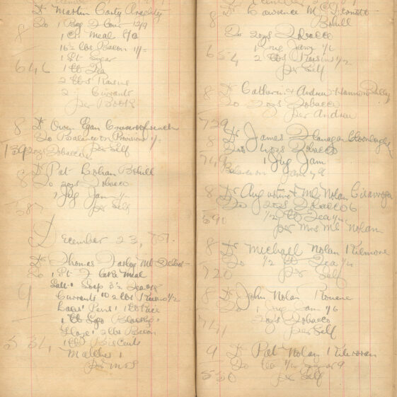 Shop ledger 1906