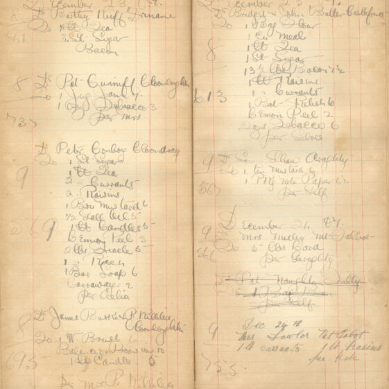 Shop ledger 1906