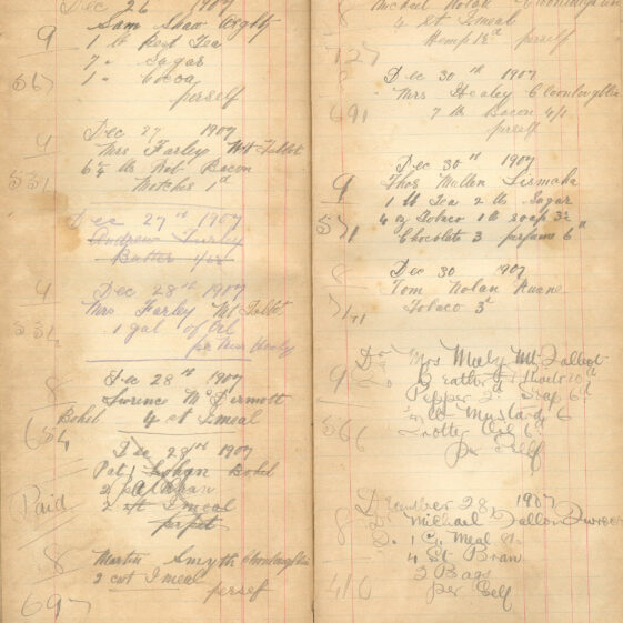 Shop ledger 1906