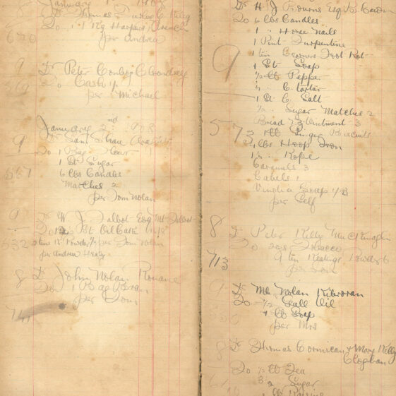 Shop ledger 1906
