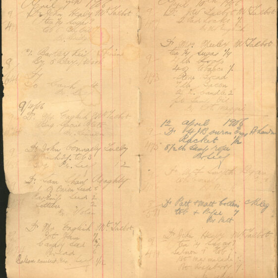 Shop Ledger 1907