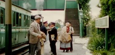 John Wayne in a scene from The Quiet Man in Ballyglunin Railway Station