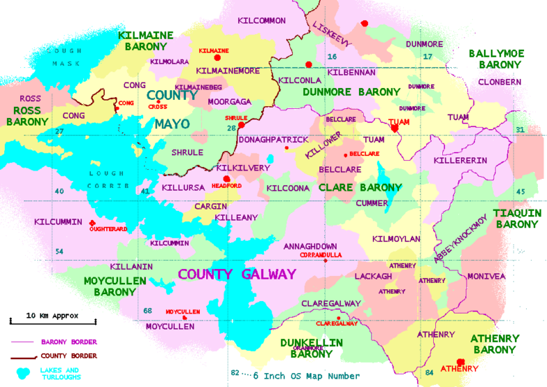 Map showing Civil Parish of Killererin | Galway Map Resources - Shrule. www.shrule.com/?page id=1604