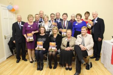 Back row: John Tighe, John Coyle, Seamus Morrissey, Mary King, Geraldine O'Connor and Dom Dunleavy.
Middle row: Sylvester Cassidy, Eileen O'Connell, Brendan O'Boyle, Marie Mannion, (Heritage Officer, GCC), Cllor. Pete Roche, (Cathaoirleach/Mayor of Co. Galway, 2015), Bernadette Forde.
Front row: Clare Doyle, Rosaleen Mannion, Mary Dunleavy and Bina Devaney. (Missing from photo: Patricia Mitchell, Irene Boyle and Mry Geoghegan. | Photo: Bernadette Connolly, Clogherboy