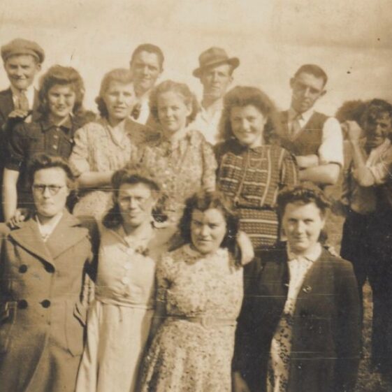 down-memory-lane Back row l-r: John Cunningham, Tygreenane, John and Thomas Fleming, Hillsbrook; Murt Connell and Ned Boyle, Tygreenane;
Middle row l-r: Bridgie Dolan, nee Duggan; Delia Dolan nee Cunningham; Margaret Staunton nee Corless; Mary Nestor nee Boyle.
Front row l-r: Maureen Rooney nee Duggan; Bridie McGough nee Boyle; Lizzie Connell and Miss Connell. | Image: Out and About 2009 - 2010 P. 62
