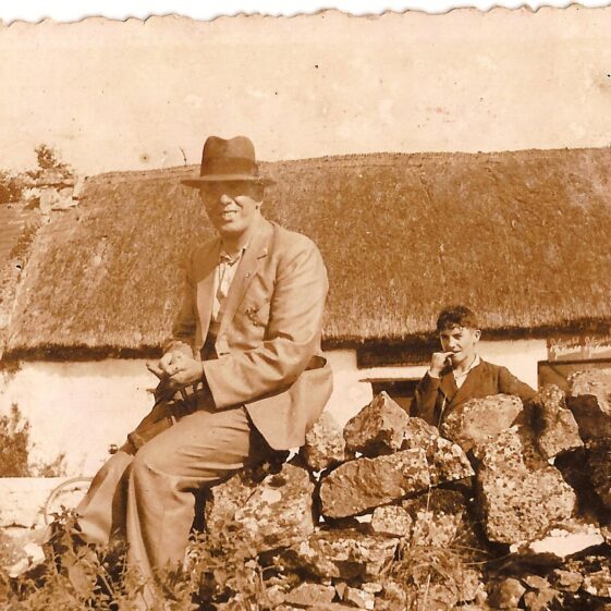 taken-outside-keanes-old-thatched-shop Taken outside Keane's old thatched shop | Sylvester Cassidy