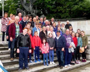 Killererin Heritage tour on the steps of the Garden of Remembrance in Dublin | Photo: Bernadette Forde, Togher