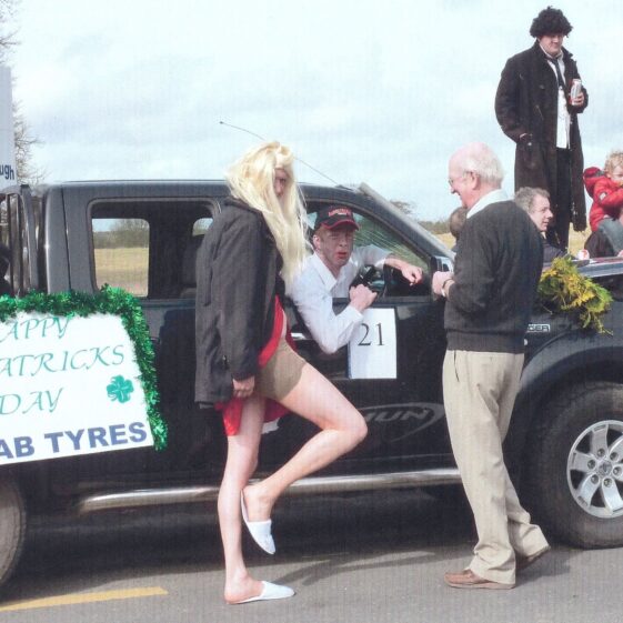 Magazine 2010 - St. Patrick's Day 001 St. Patrick's Day 2010 - AB Tyres float, David Moggan in the driving seat. | Bernadette Connolly, Clogherboy
