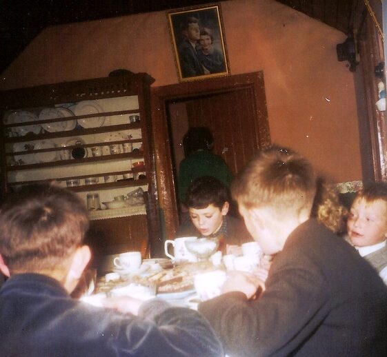 Children having tea after school, the day of the Stations. | Dolly family, Dangan 