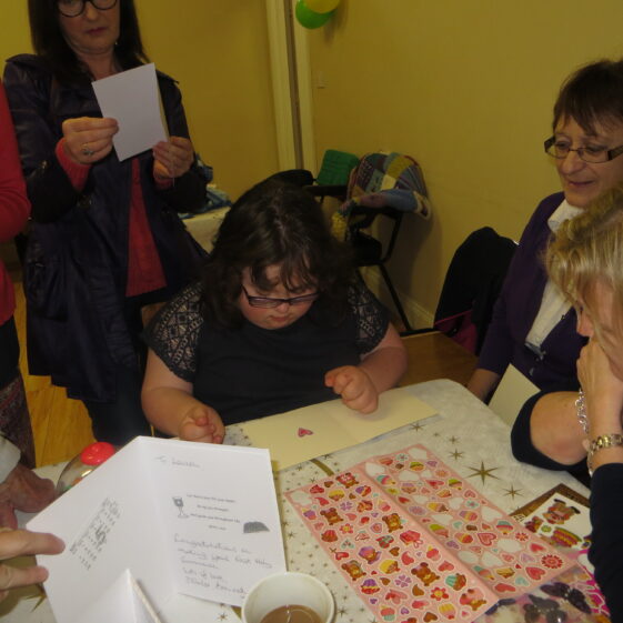 Learning how to make greeting cards with Sara Kate Greaney, Lissavalley | Photo: Bernadette Forde