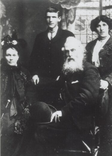 The Burke family, Garra - Front l-r: Sara Burke, nee Connelly and her husband James.  Back l-r: Their son James and daughter Nora. | Photo: Mary Burke, Garra.