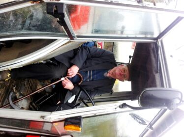 John Cunnane in his tractor in Imanemore | Photo: Seamus Morrissey, Barnaderg