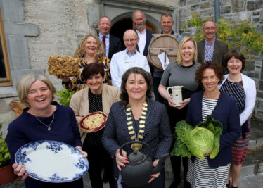 Marie Mannion, Heritage Officer and Cllr. Eileen Mannion, Cathaoirleach of the County of Galway with staff and friends at the Galway's Gastronomy Project launch in Claregalway Castle, organised by Galway County Council Heritage Office. 
 | Photo: Hany Marzouk