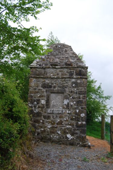 Jockey's Monument - Dates back to 1686. Built in honour of Edmund Hopkins. An obelisk shaped tower with a plague of the front with inscription, found on the border of Ballymary and Cloonacross, Milltown, Co Galway.