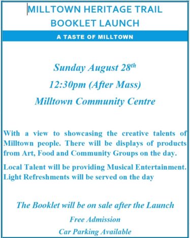 Launch of Milltown Heritage Trail Booklet