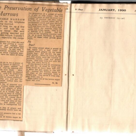 The Preservation of Vegetable Marrows
