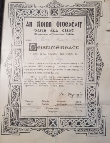 Certificate for cooking