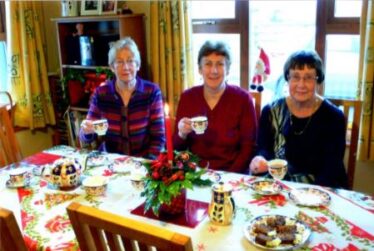 My grandmother and a china tea set