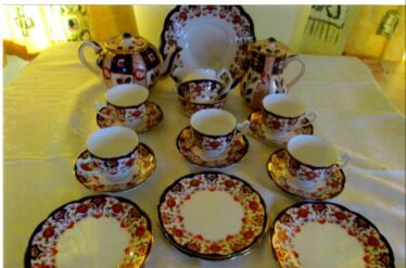 My grandmother and a china tea set