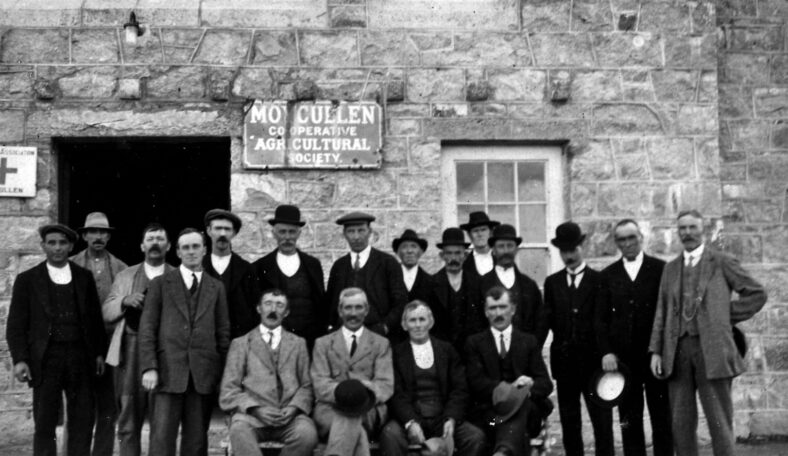 Outside the Co-Op c1918 | Photo Credit  Tommy Coyne / Kilkelly Collection