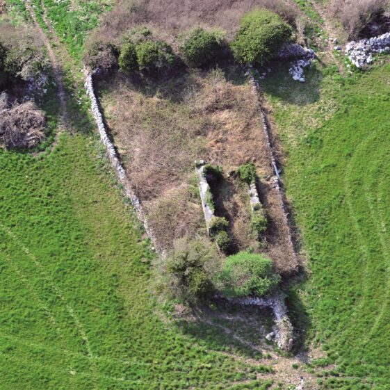 Aerial view from east showing enclosure Aerial view from east showing enclosure | Photo Credit Anthony Previte