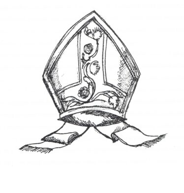 Pen and Ink Drawing of Mitre | Photo Credit Mary O'Shea