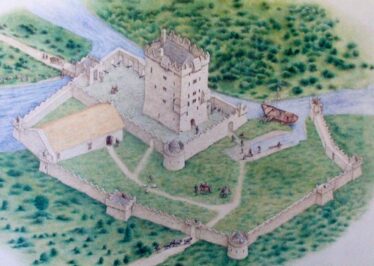 Diagram of Aughnanure Castle c1500s
