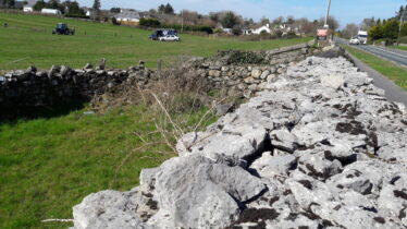 Site of Knockbane School just inside wall on left hand side of N59 just after Newtown school Photo M.Clancy