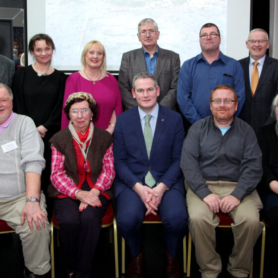 LydonImages_34 Moycullen Historical Society Committee with Minister of State Sean Kyne TD. Back Row L to R Tim Griffin, Tara De Renzy, Hazel Morrison-Pagett, Joe Loughnane, Richard Long, Walter McDonagh, Mary Ann Feeney. Front Row L to R: Tomas O’Cadhain, Miriam McKiernan, Minister of State Sean Kyne TD, Mark McNally, Mary O’Shea.