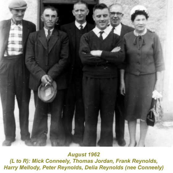 August 1962. The Conneely & Reynolds families with Harry Mellody | © Sean Conneely