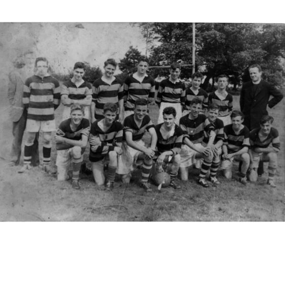 Galway Juvenile Champions Under 16 - 1958. On the right is Fr. Paddy Costello, Carramore.