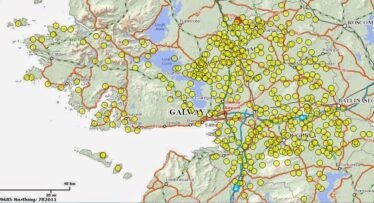 Map of Children's Burial grounds In Co. Galway