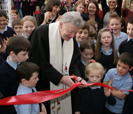His Grace, Archbishop Michael Neary, opening Garbally School after its renovations.