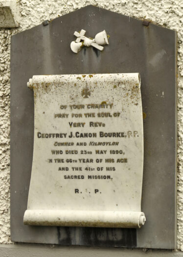 Fr Geoffrey Burke's Remembrance Stone at Corofin Church | © Gerry Costello Photography