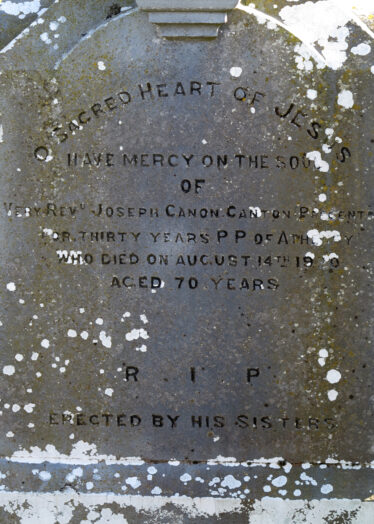 The Inscription on the Headstone of Fr Joe Canton | © Gerry Costello Photography