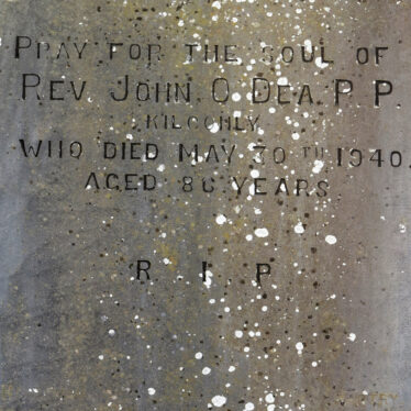 The inscription on the Headstone of Fr. John O'Dea. | © Gerry Costello Photography