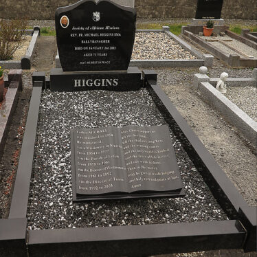 The final resting place and Headstone of Fr. Michael Higgins. | © Gerry Costello Photography
