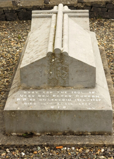 Final resting place and gravestone of Fr Peter Curran in Killererin Church Grounds. | © Gerry Costello Photography