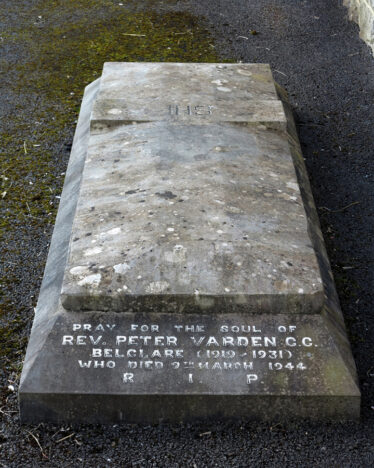 The final resting place and Gravestone of Fr Peter Varden in the grounds of Belclare Church. | © Gerry Costello Photography
