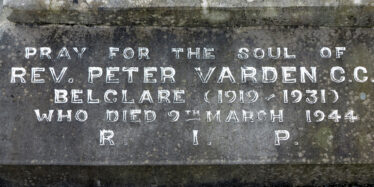  Inscription on the Gravestone of Fr Peter Varden in Belclart Church Grounds.   | © Gerry Costello Photography