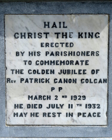 Inscription from the Headstone of Fr Patrick Colgan in Kilkerrin Church grounds | © Gerry Costello Photography