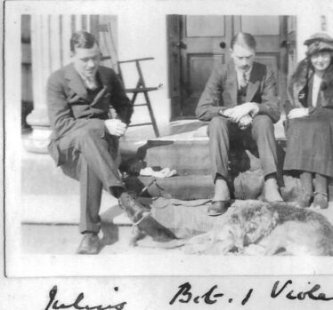 Julius, Bob and Violet at Woodlawn House | Courtesy of Roderick Trench