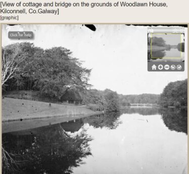 The lake at Woodlawn House | Dillon Family, Courtesy of National Library of Ireland