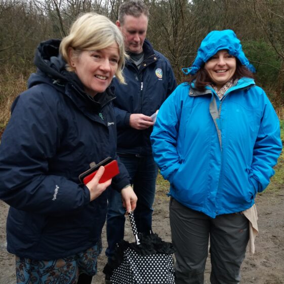 Marie & Elaine brave the elements Marie Mannion, Heritage Officer & Elaine O' Riordan Biodiversity Officer Galway Co. Co.